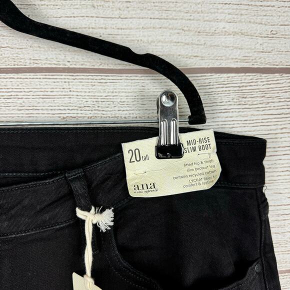 A New Approach Plus Size Black Mid Rise Slim Bootcut Jeans Size 20 TALL - Picture 4 of 8